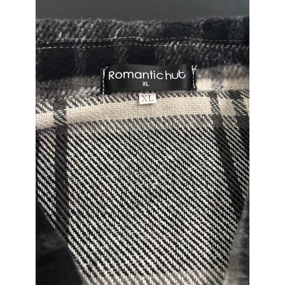 Romantic Hub Plaid Button-Up Shirt Jacket Size XL - Picture 3 of 7